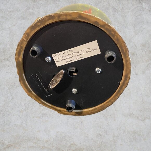 CHRISTMAS SNOW GLOBE -- Musical, Red Cardinals, Holly, Plays "We Wish You Merry" - Picture 7 of 7